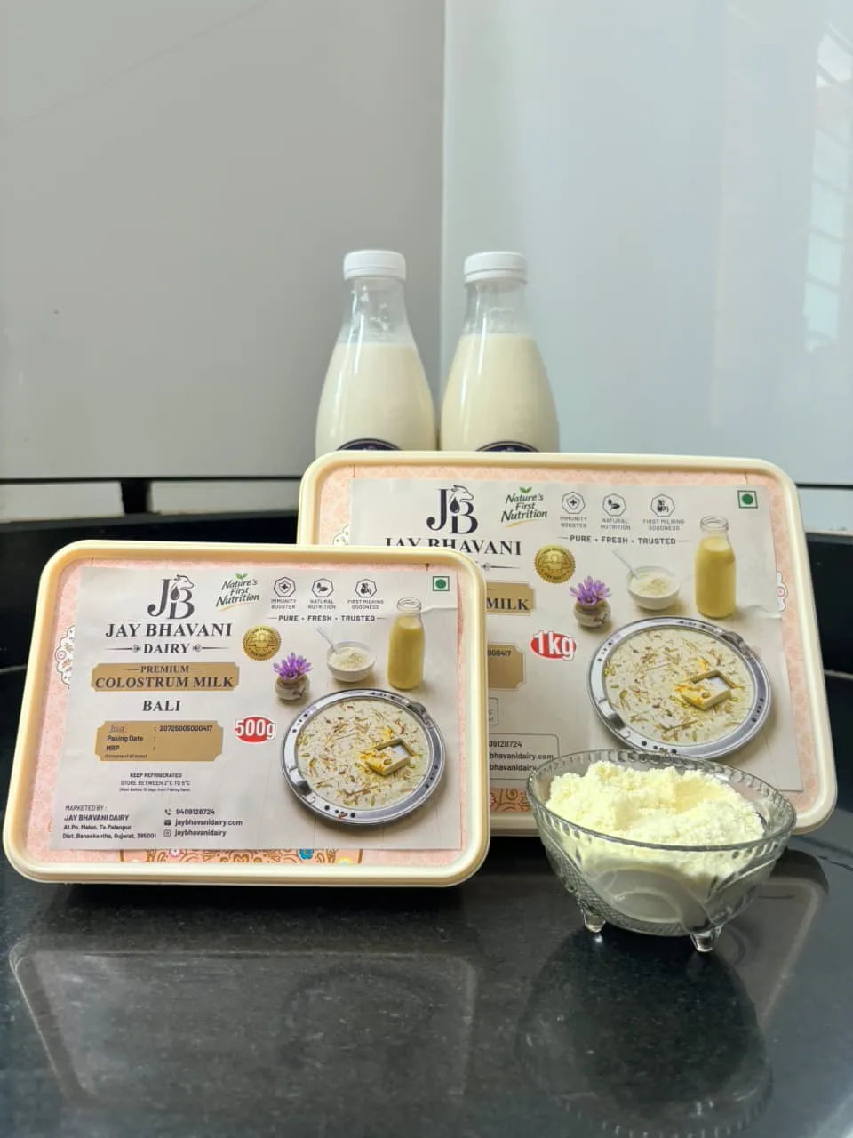 Cow Colostrum Milk 2L + Bali & Powder Combo